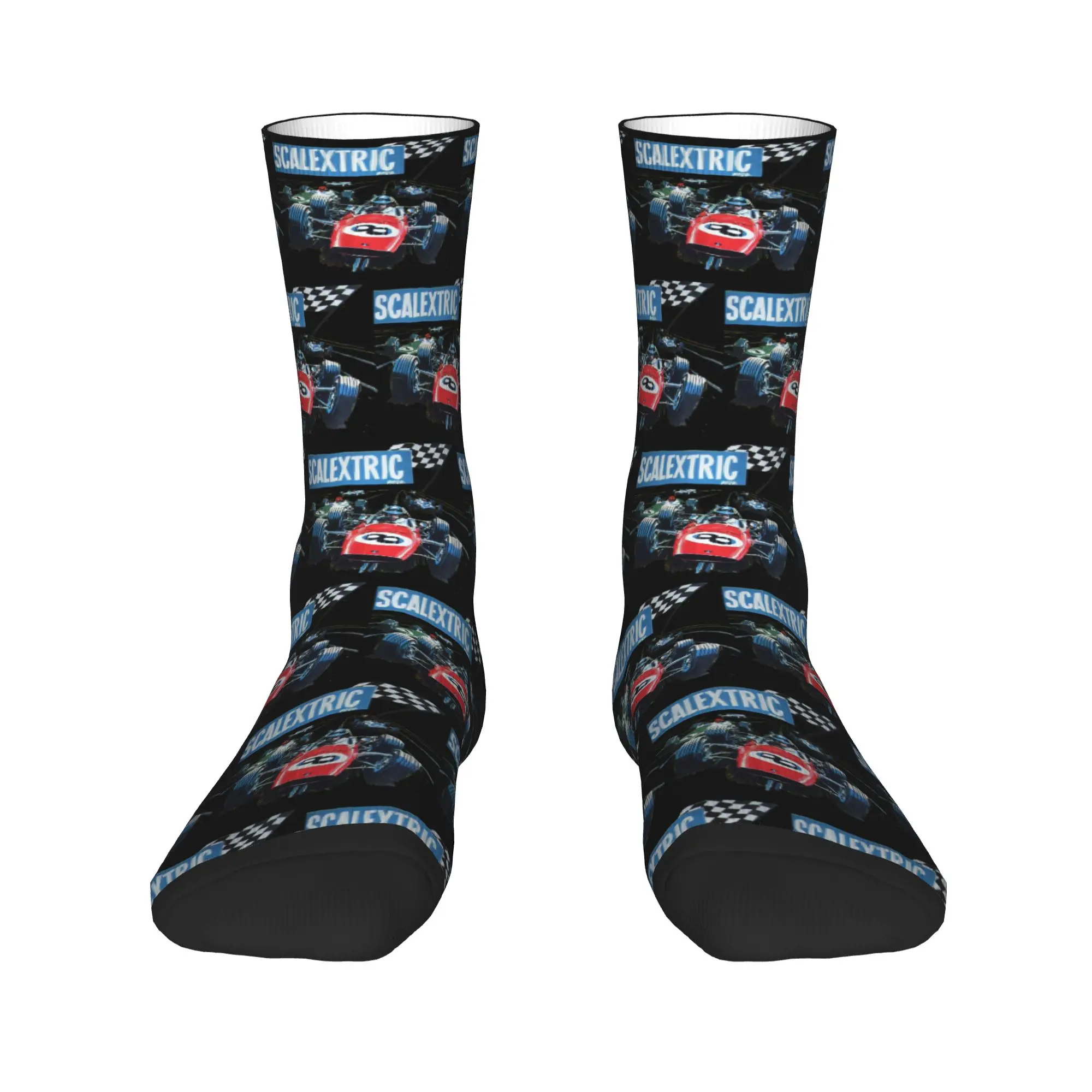 All Seasons Scalextric Classic Socks Harajuku Stockings Sport Middle Tube Socks Soft for Men Women Christmas Gifts