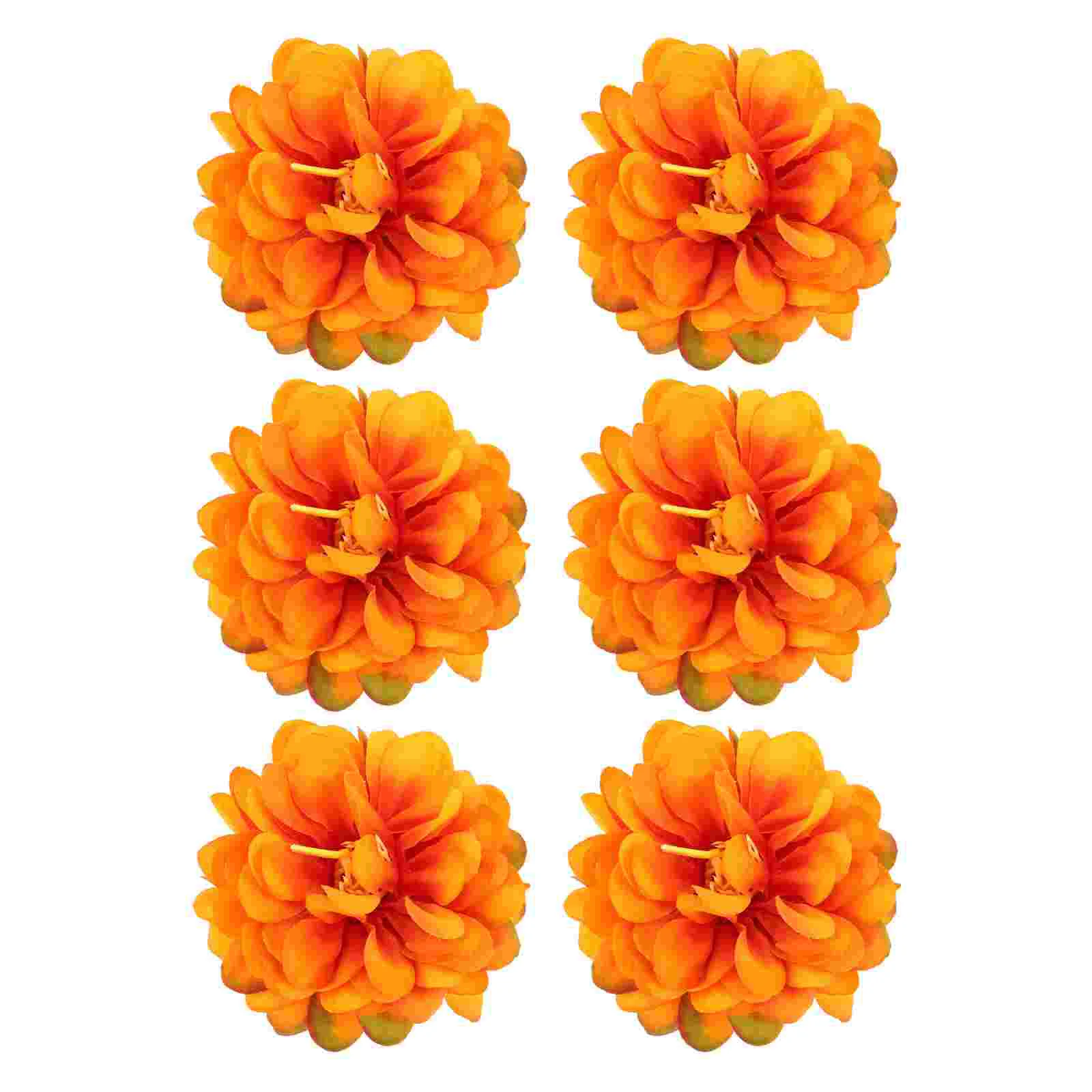 

6 Pcs Three-dimensional Artificial Flower Head Child Silk Decorative Flowers for The Hat