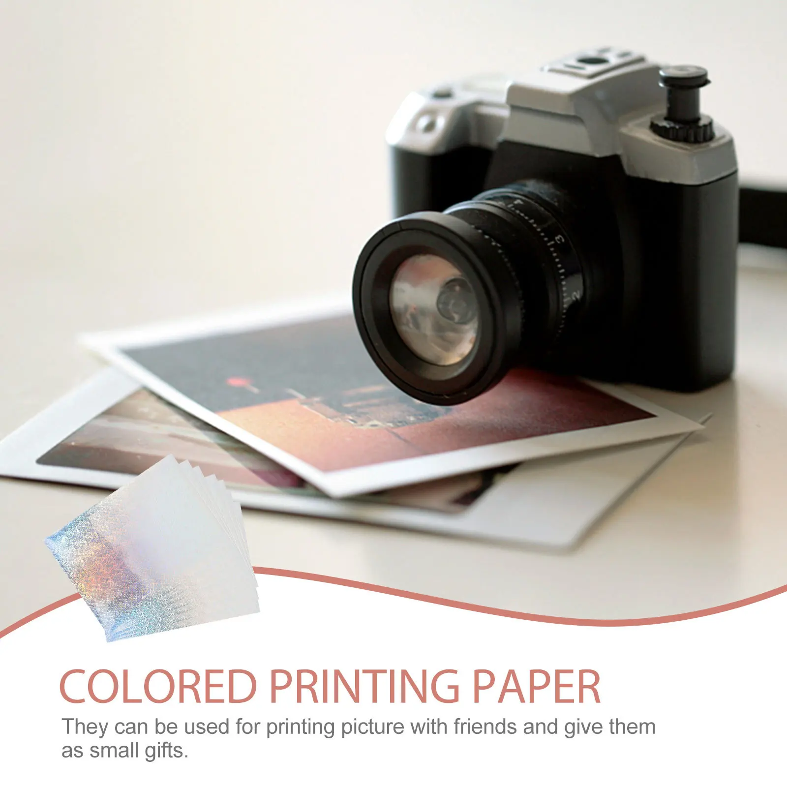 

10 Sheets Colored Printer Paper Photo Picture for Stationary Printing Colorful Adhesive