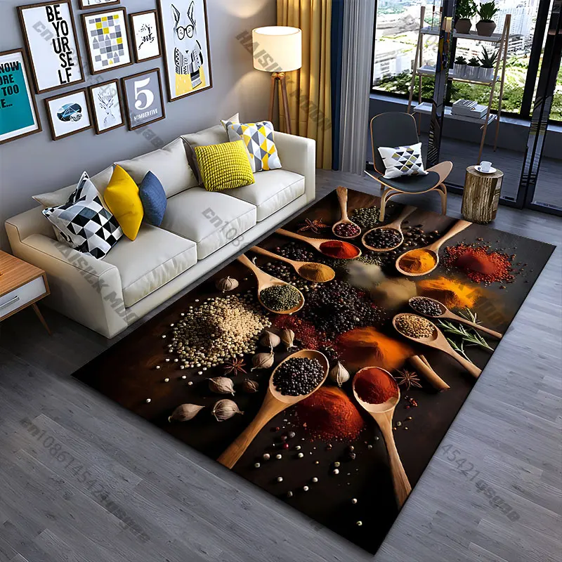 Variety of colorful spices carpet Yoga living room room decor children's crawling mat doormat area rug games mat