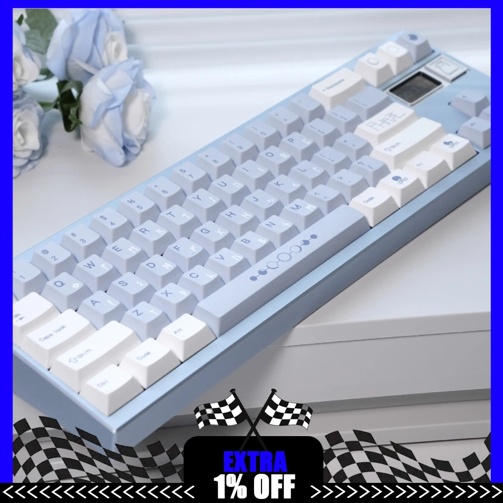 

Комплект механической клавиатуры QUER Vela70, трехрежимная беспроводная клавиатура, комплект GASKET 6, экран с возможностью горячей замены, алюминиевые клавиатуры, аксессуары для ПК