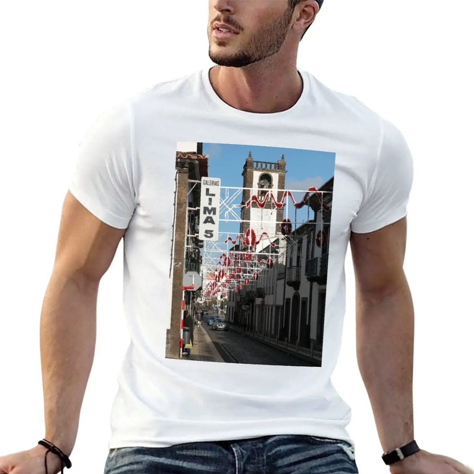 

Azores T-Shirt Delgada, 100% cotton t shirts white for fit Ponta shirts t for man pack slim shirts man man t