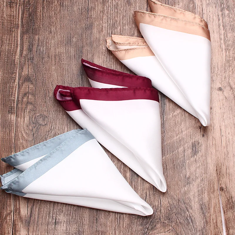 Traje de boda de negocios para hombre, pañuelo cuadrado de un solo color para el pecho, pañuelo pequeño para banquete, accesorios para bufandas de 23x23CM