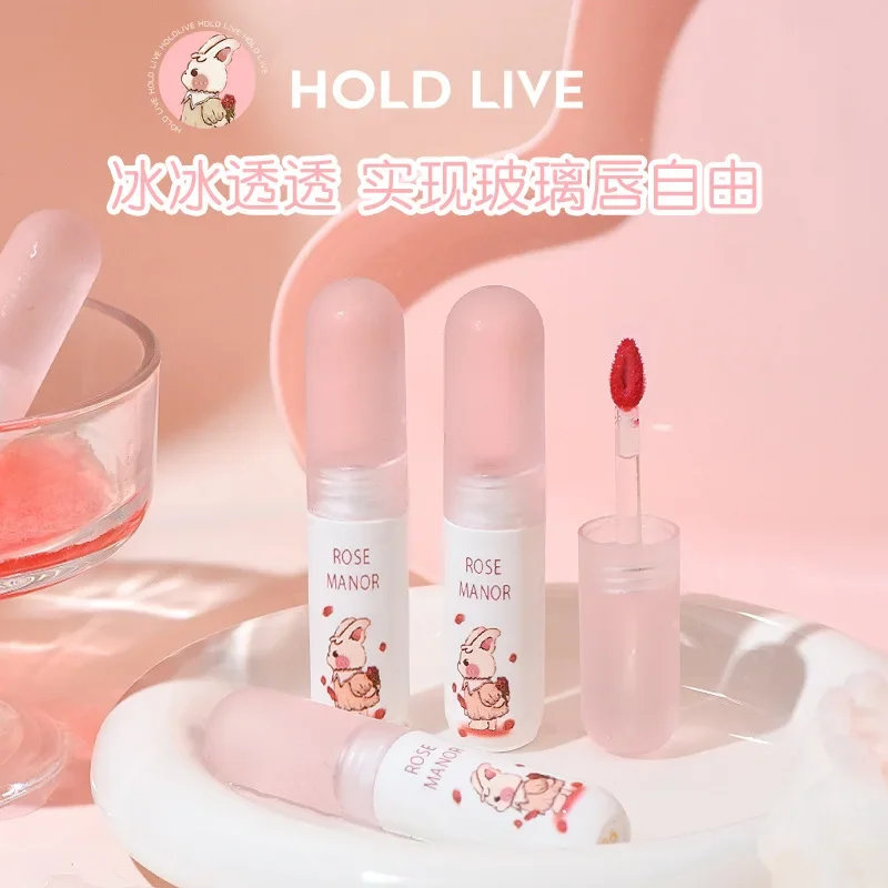 

HOLD LIVE Rabbit Garden Water Mirror Lip Glaze Moisturizing Lipstick Glass Lip Gloss