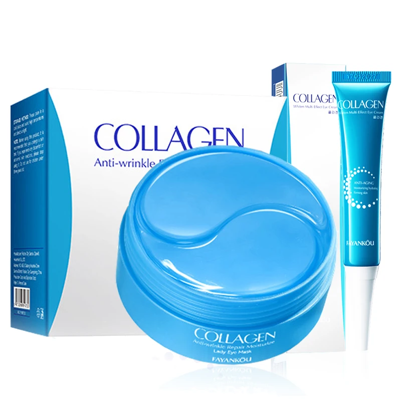 60 pçs/caixa máscara de olho de colágeno de cristal anti olheiras remover sacos de olho