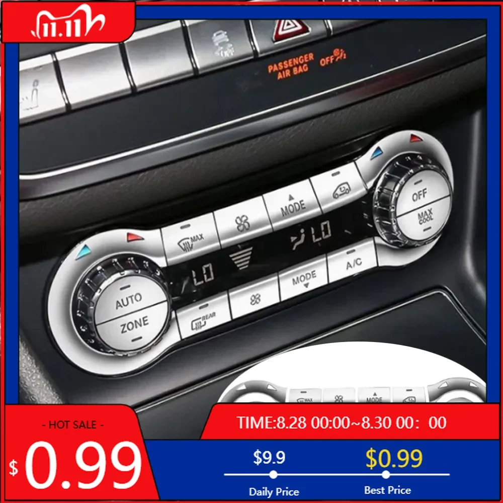 

Внутренние наклейки для Mercedes Benz CLA GLA A Class C117 X156 W176 2013-2018, декоративная накладка на кнопку центрального кондиционирования автомобиля