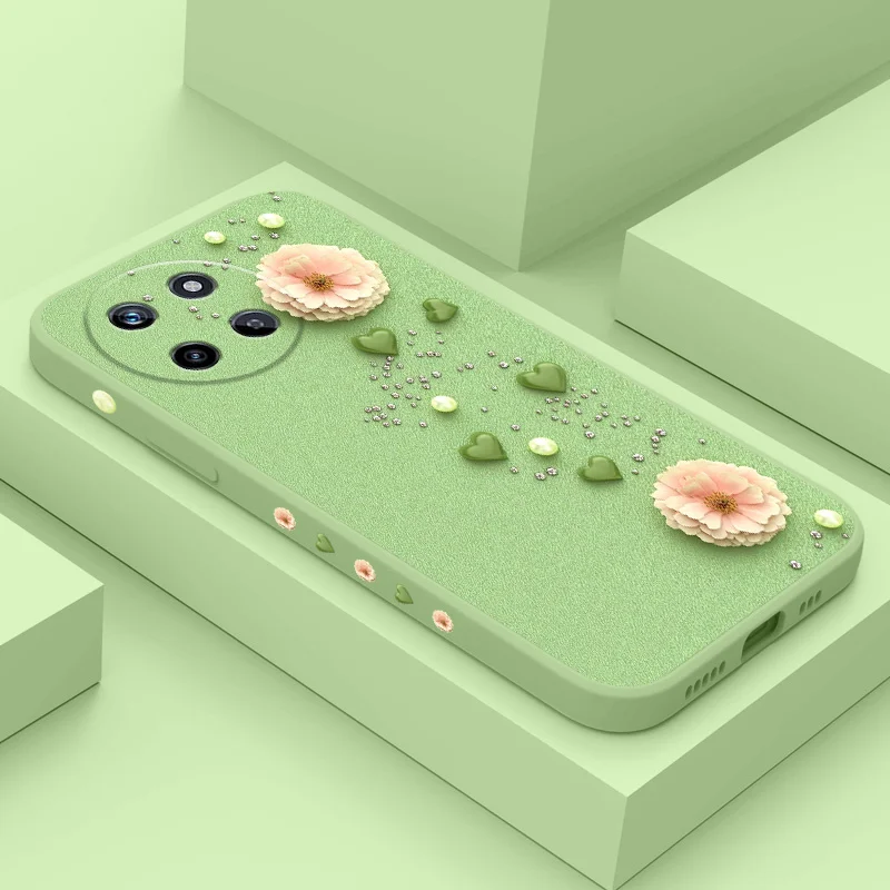 

Loving Rose Phone Case For OPPO Realme 14 13 12 11 10 9 9i 8 8i 7 Pro Plus C35 C21Y C25Y C25 4G 5G Liquid Silicone Cover