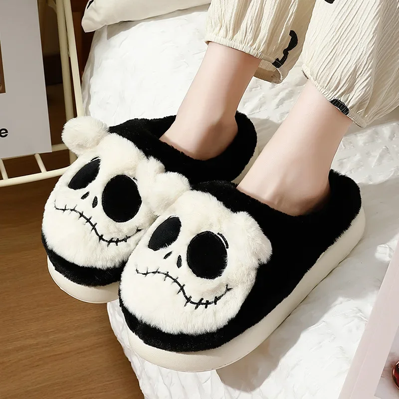 

Hot Sales Disney The Nightmare Before Christmas Jack Skellington Slippers Men Women Unisex Winter Indoor Shoes Adult Jack Toy