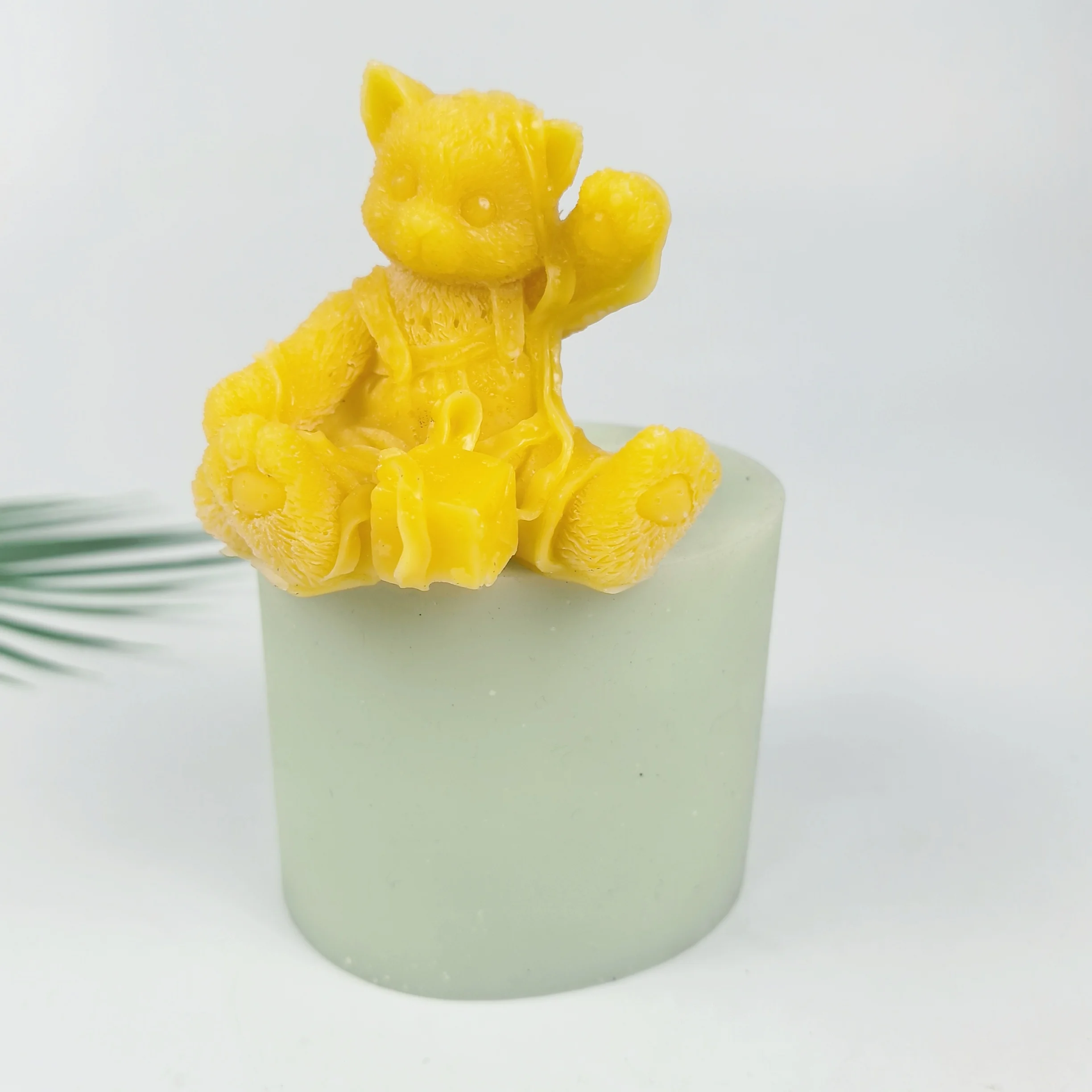 

3D Animals Cat Gift Box Moulds Silicone Mold Cat Soap Candles Molds Wedding Birthday Clay Resin Mould DW0778