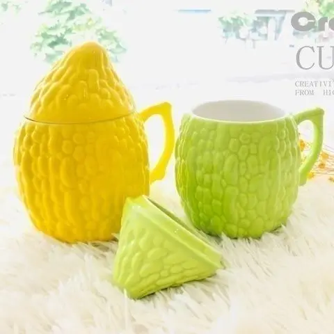 Creative bitter gourd ceramic cup funny ins high value