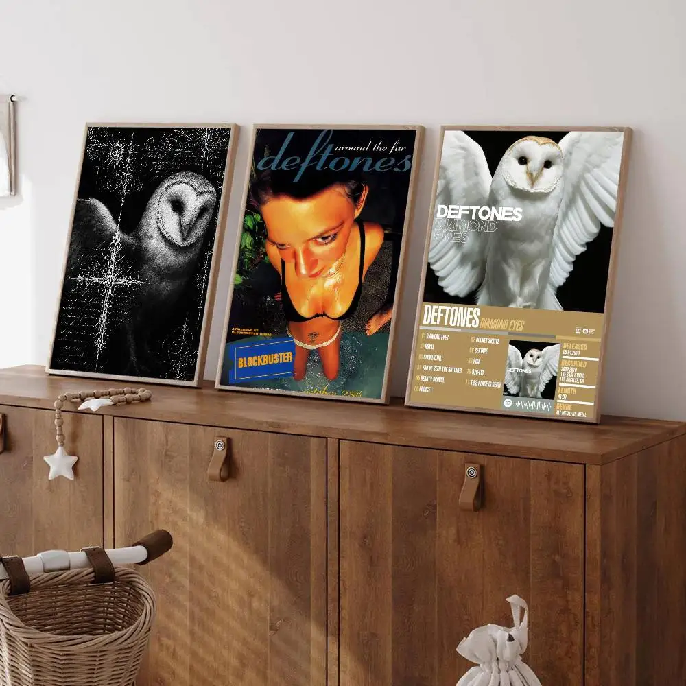 Bnad D-Deftones Classic Album   Movie Sticky Posters Whitepaper Sticker DIY Room Bar Cafe Posters Wall Stickers