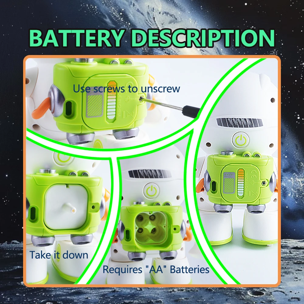 2024 nova educação precoce espaço inteligente robô brinquedo cantando diálogo controle de voz controle toque robô inteligente menino presente