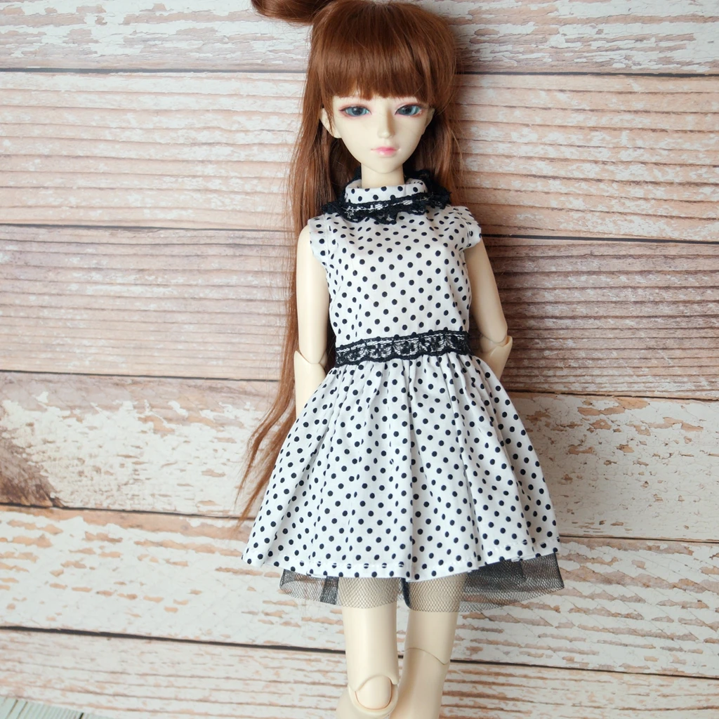 

Белое платье BJD, ЮЖКА, кружевная одежда для 1/4 1/3 24 дюйма, одежда для высоких девочек MSD SD13 DK DZ AOD DD, одежда для кукол
