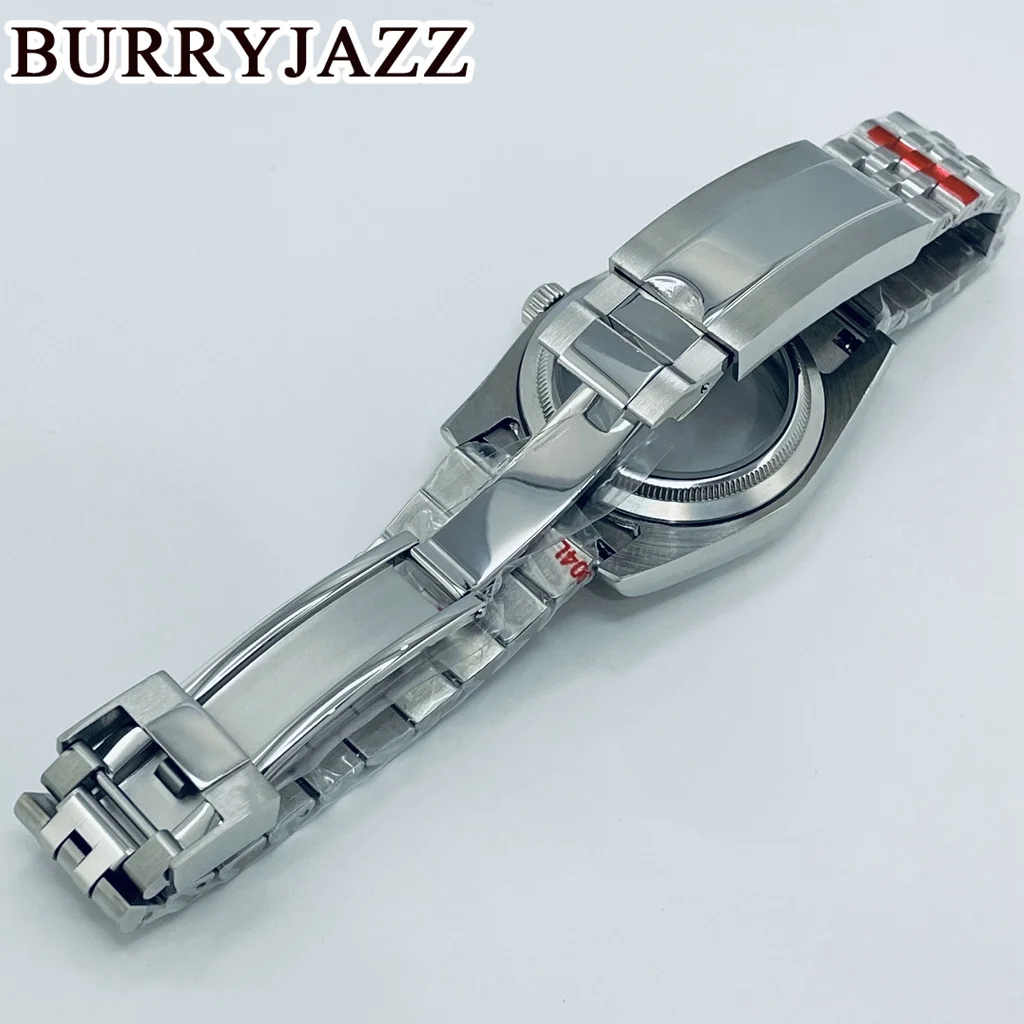 حافظة ساعة بوريجاز مع ياقوت ، حافظة فضة ، 36 ، كريستال 40 ، NH34 ، NH35 ، NH36 ، PT5000 ، ETA2824