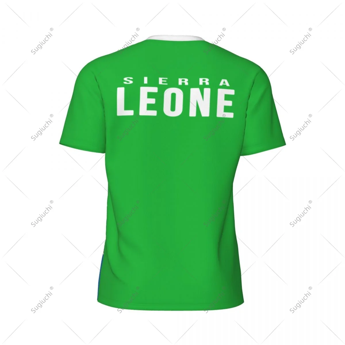 Sierra Leone Flag Men Sports T-shirt Women Tees jersey for Soccer Football Running Bike Tennis Fitness Fans - view 4