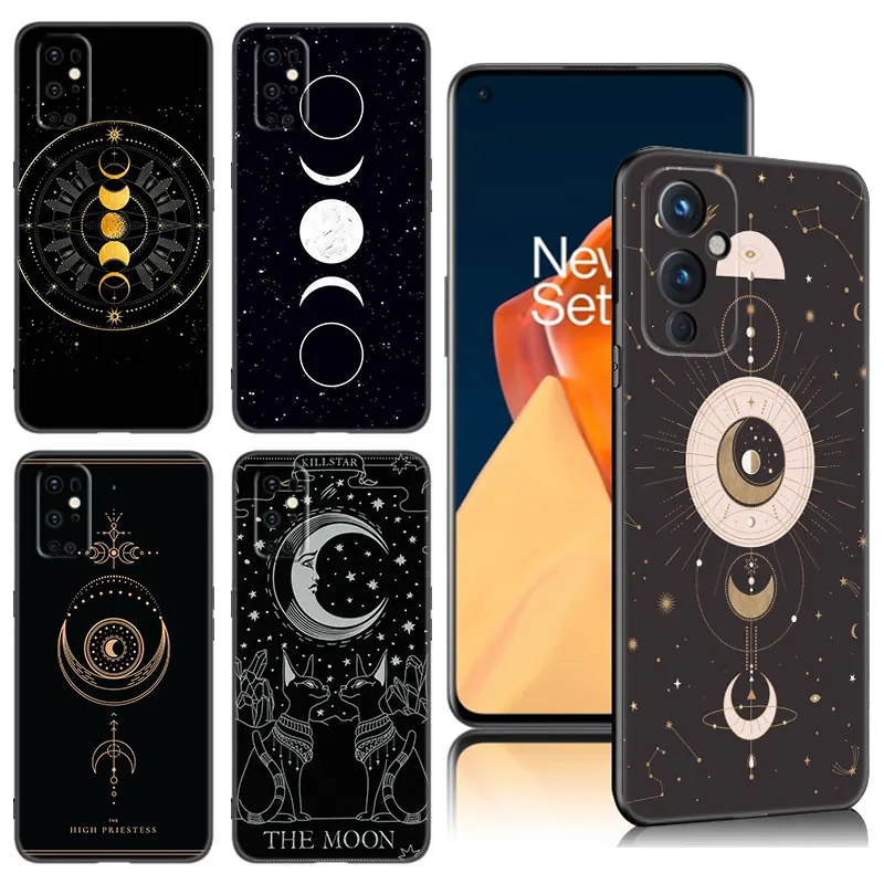 Witches Moon Tarot Mystery Totem Black Phone Case For OnePlus 9 10 11 12 ACE 2V Pro 9RT 10T 10R Nord CE 2 3 Lite N10 N20 N30 5G