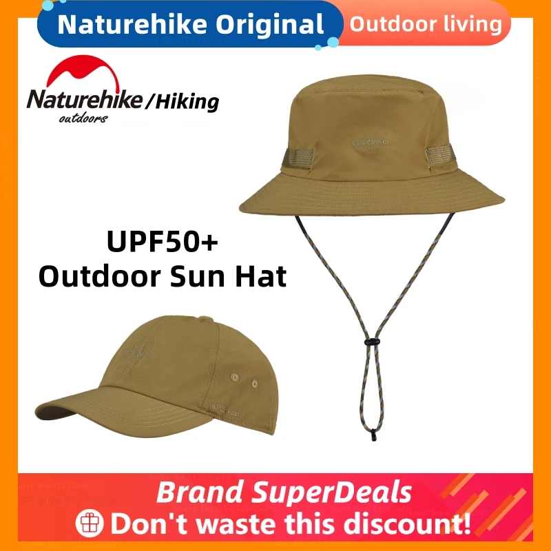 Naturehike ao ar livre proteção solar pico boné upf50 + proteção uv sombra respirável chapéu pescador viagem acampamento caminhadas praia chapéu