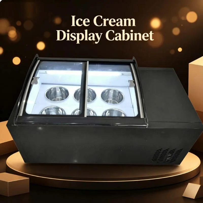 

Desktop Ice Cream Display Cabinet Commercial Ice Porridge Freezer Electric Hard Ice Cream Storage Machine 220W
