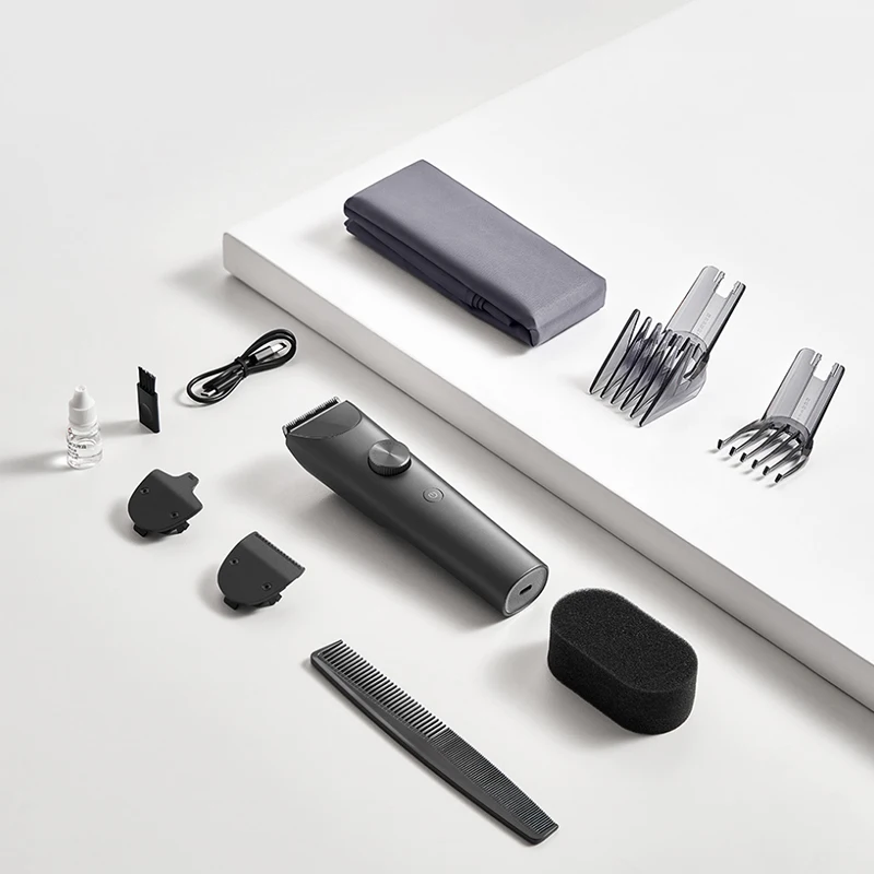 MIJIA Haarkapper 2e Set Professionele Barbierset Titanium Blade Draadloze Haartrimmer USB-C IPX7 Waterdicht LCD voor Mannen en Gezin