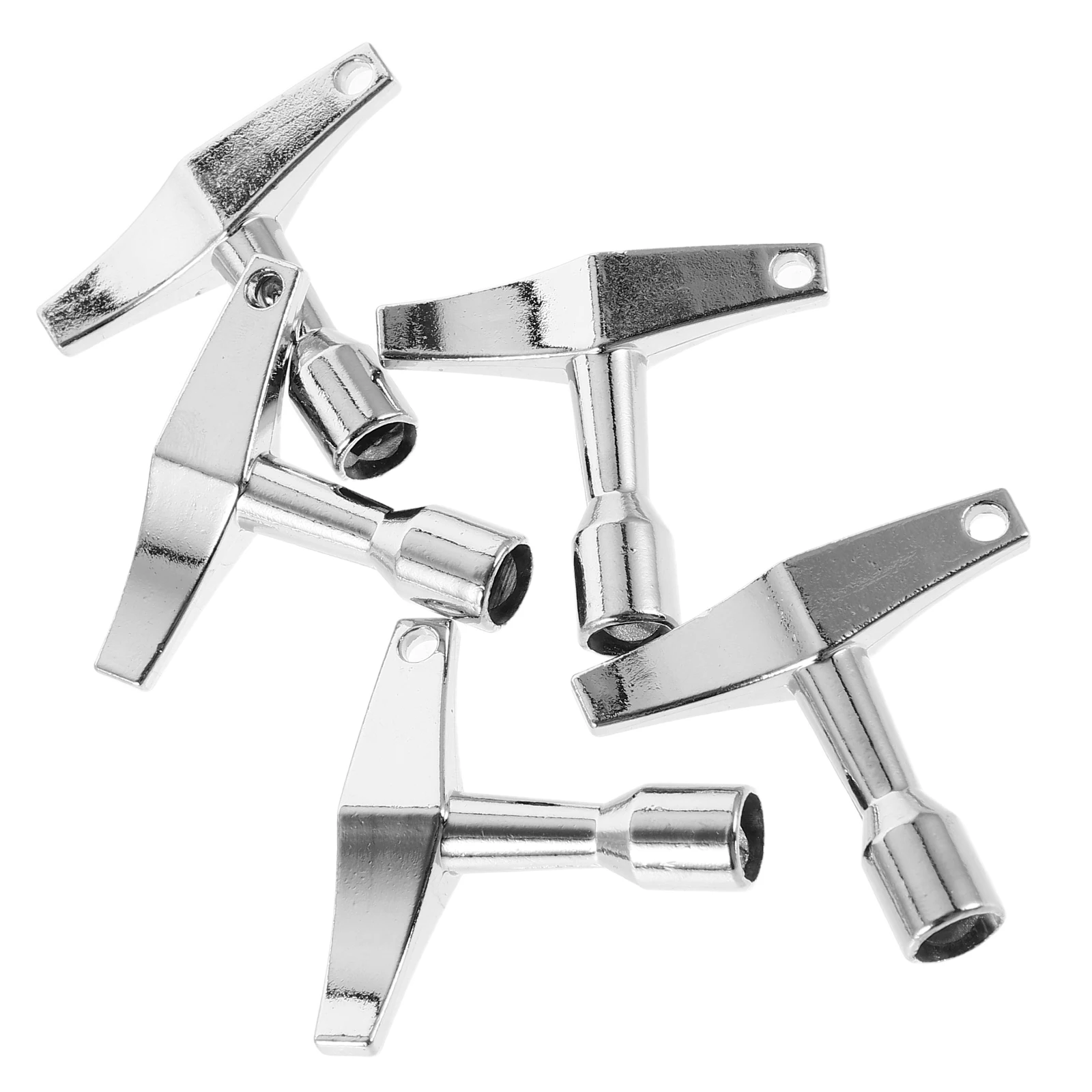 

5pcs Keys Silver Coated Durable Lug Parts for Bass Drum Tuning Universal Compatible Lightweight Portable Drum Tool Hardware