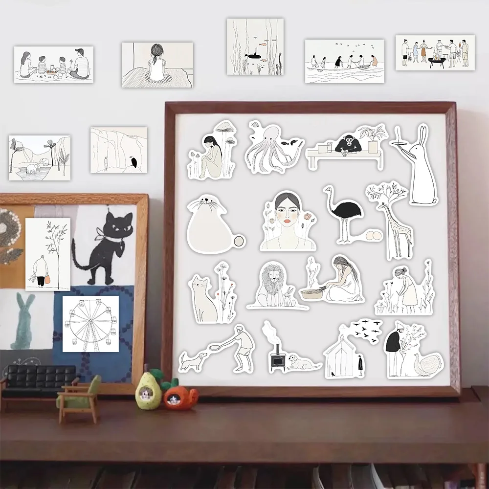 550PCS Cartoon Cool Basic Art Stickers, Computer Phone Cases, Diaries, Skateboards, Guitar Cups, DIY Waterproof Stickers Toys