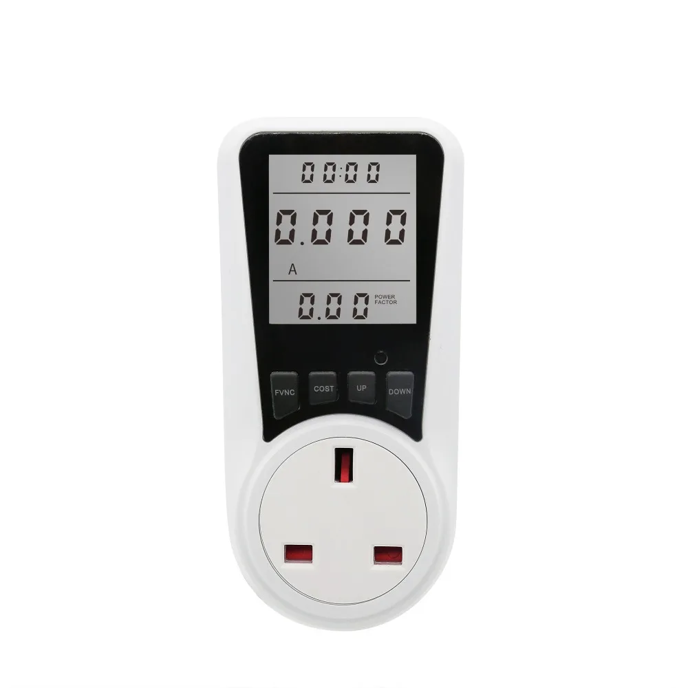 

Digital Display Electrical Energy Monitor Socket Backlight LCD Screen Watt Meter Socket Real-time Monitoring EU/US/UK Plug