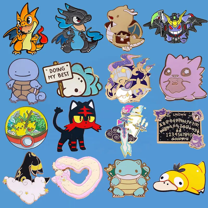 Эмалированная-булавка-с-изображением-Покемона-Чармандер-мультяшные-булавки-для-лацканов-для-рюкзаков-броши-значки-брошь-для-одежды-ювелирные-изделия-подарки-для-друзей