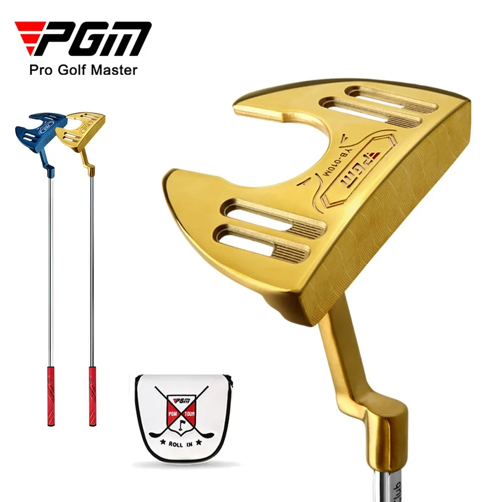 PGM new Golf putter Golf Men\'s Club Blue/Gold Putter with Line of Sight Large Grip Hitting Stability TUG023