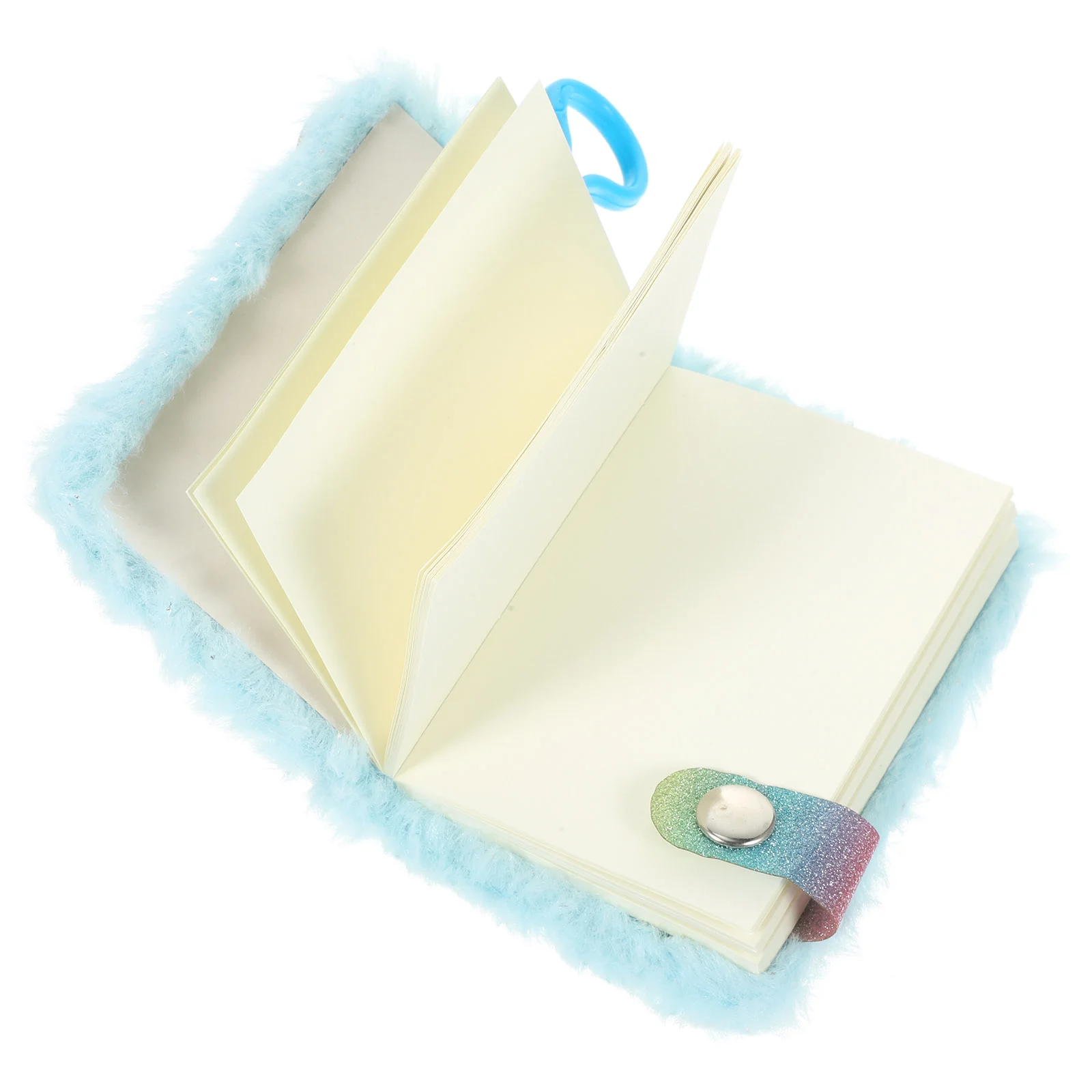 Note Pads Adorable Hanging Diary Memorandum Write Accessory Blue Fluffy Notebook for Students