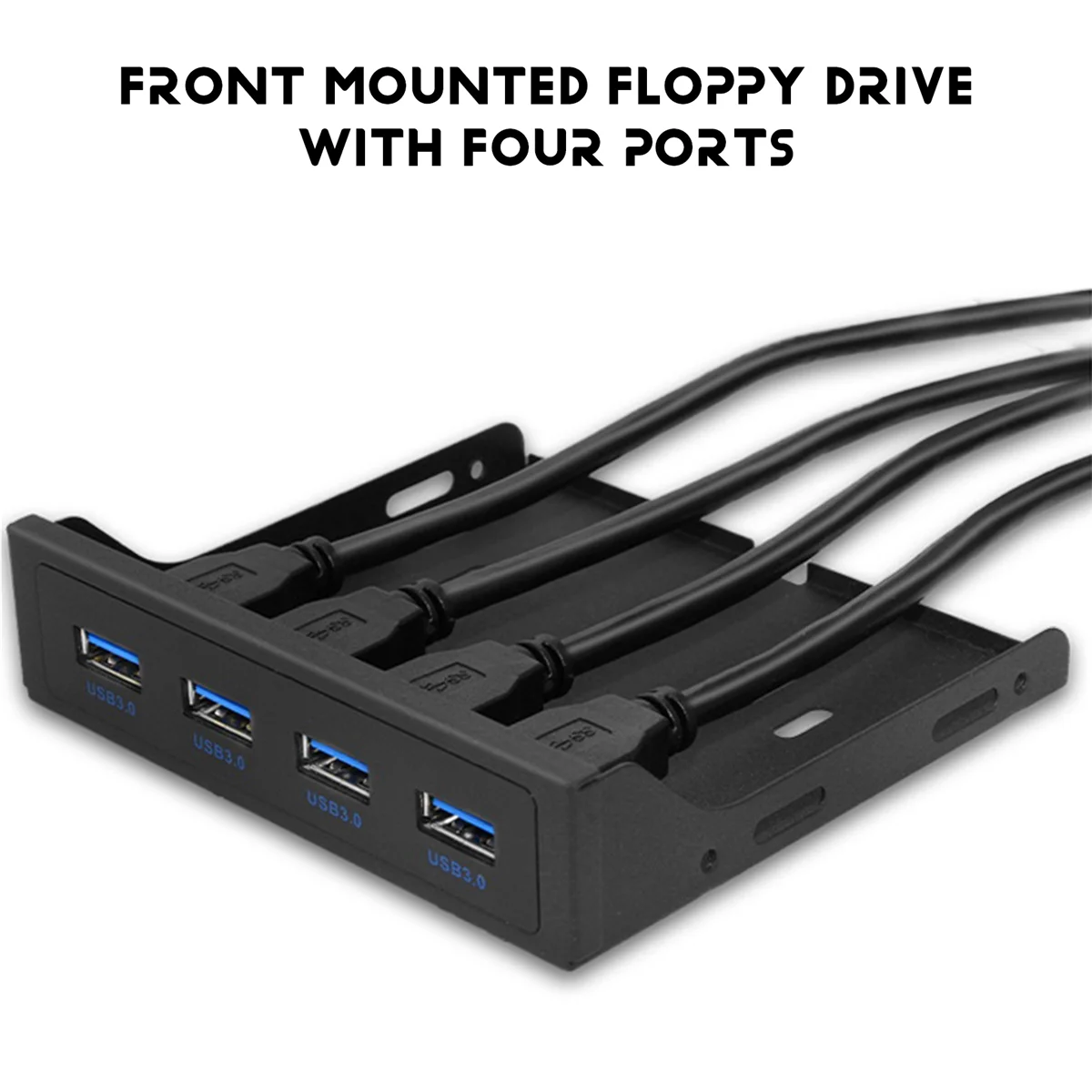 FZFZ USB 3.0 4포트 전면 패널 USB3.0 3.5인치 플로피 전면 패널 내부 브래킷 어댑터 (데스크탑용 3.5인치 플로피 베이)