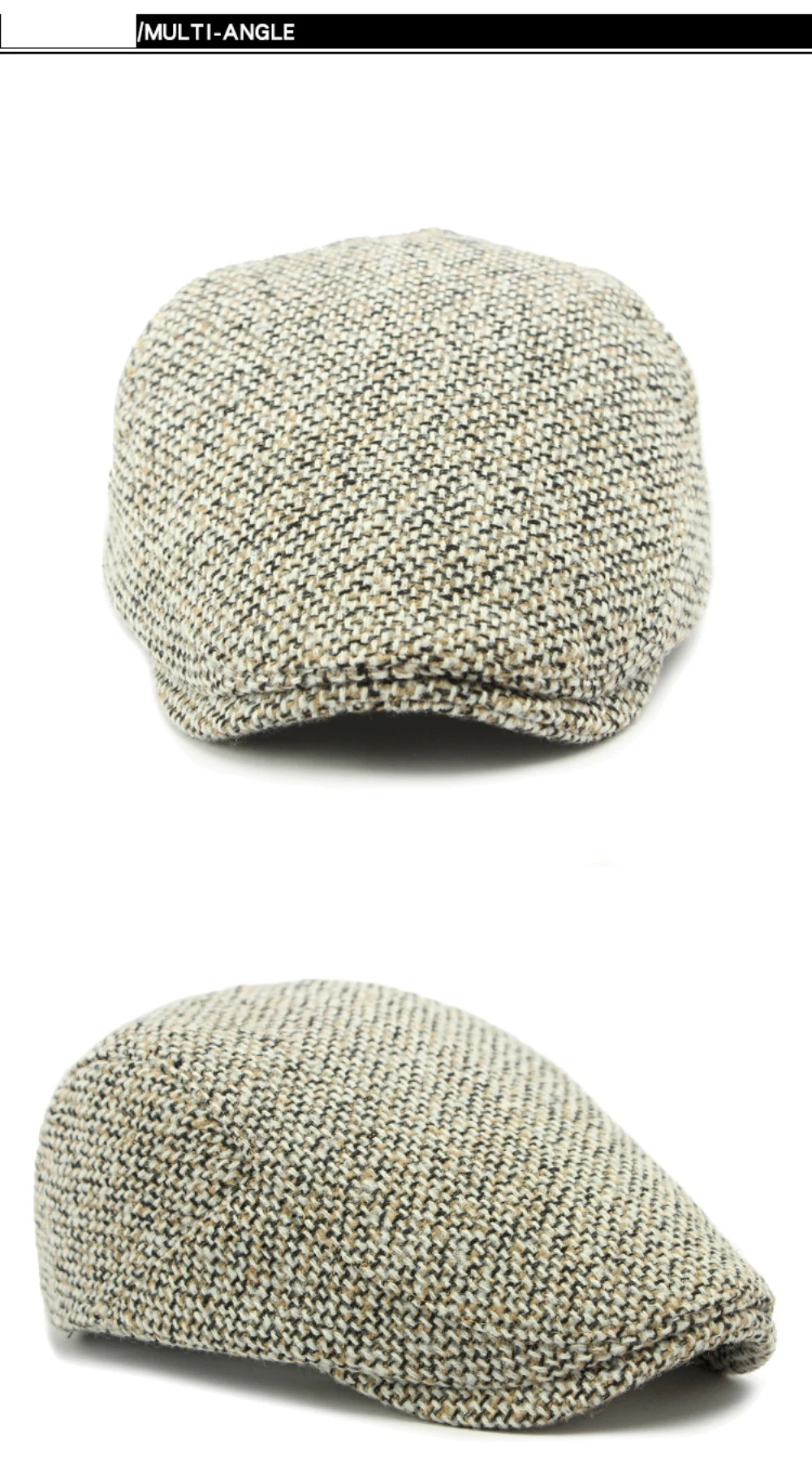 HT4571 Berets Frühling Herbst Winter Hut Kappe Männer Frauen Vintage Künstler Maler Baskenmütze Hut Gestrickte Ivy Flache Kappe Männlich Weiblich Baskenmütze Kappe – Detail 5