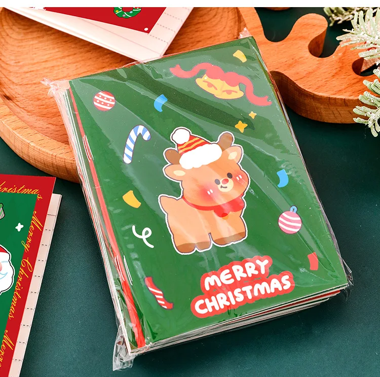 4/12/24 stücke Nette Weihnachten 64k Notebook Student Cartoon Mini Weiche Tasche Schreibwaren Buch – Detail 12