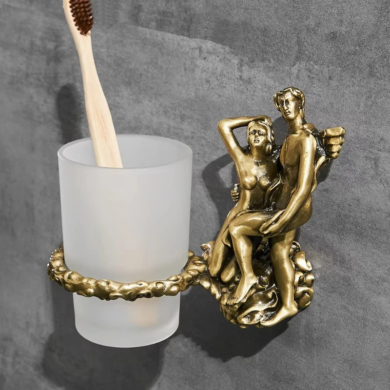 

Bathroom Accessories Romantic Series MB-0814B Bronze Bathroom Wall Mounted Single Cup Holder