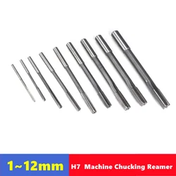 W6542 HSS machine tool reamer H7, 1mm- 12mm straight shank chuck machine tool reamer straight slot reamer milling cutter