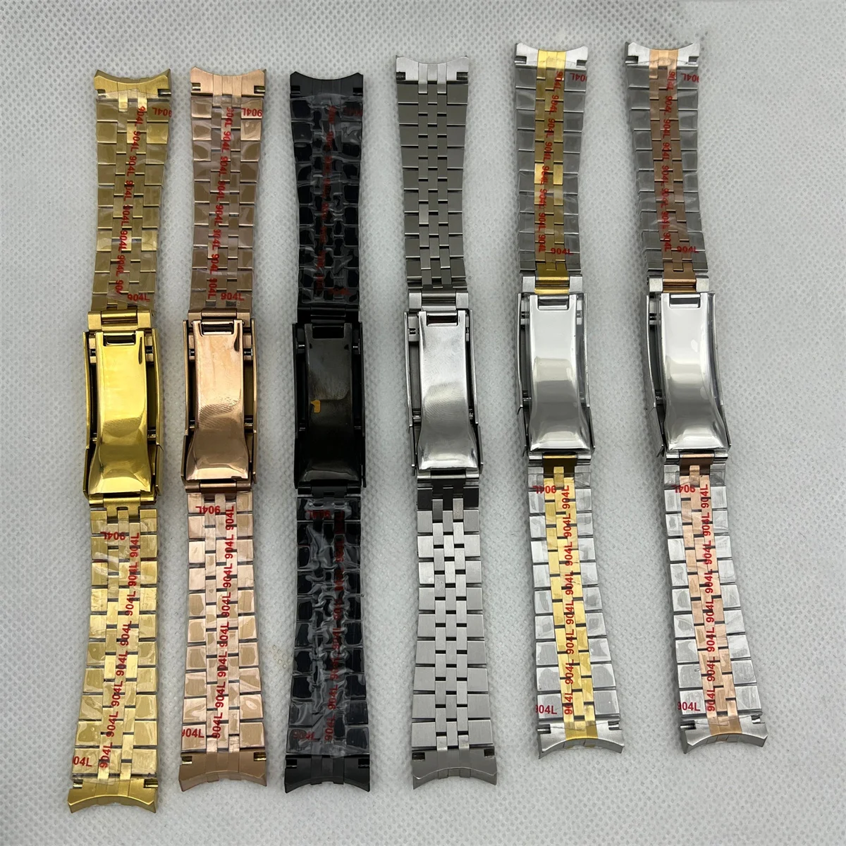 مشبك قابل للطي بحزام من الفولاذ المقاوم للصدأ 20 مم 316L يناسب علبة 36 مم 38 مم 39 مم 40 مم