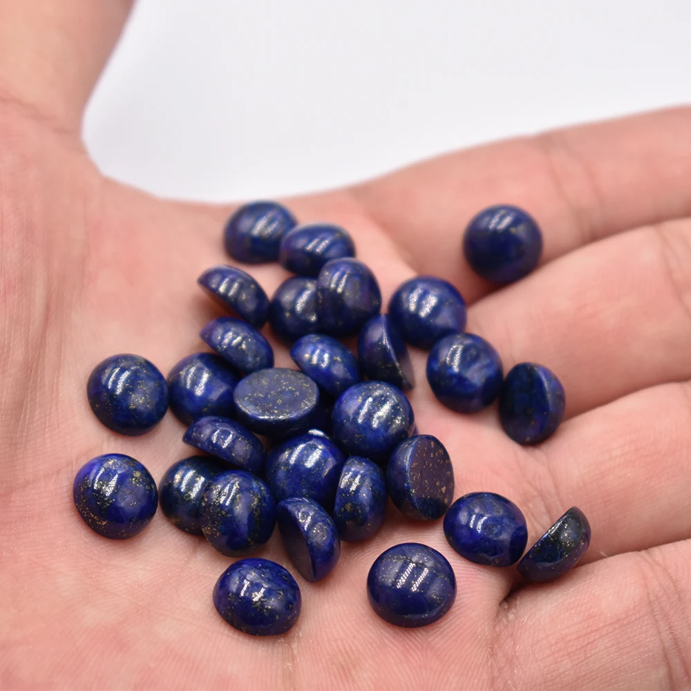 Großhandel 50 Stück/Lot Modische, hochwertige 10mm gemischte runde CAB-CABOCHON Natursteinperlen für Schmuckzubehör, kostenloser Versand – Detail 16
