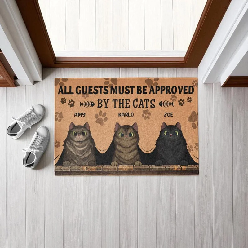 พรมเช็ดเท้าสำหรับสัตว์เลี้ยงแบบกำหนดเอง สำหรับใช้งานกลางแจ้ง กันน้ำ พร้อมรูปภาพสัตว์เลี้ยง ข้อความ และชื่อ วัสดุคุณภาพสูง ทนทาน ทำความสะอาดง่าย ดูดซับน้ำได้ดี สำหรับใช้ในบ้าน