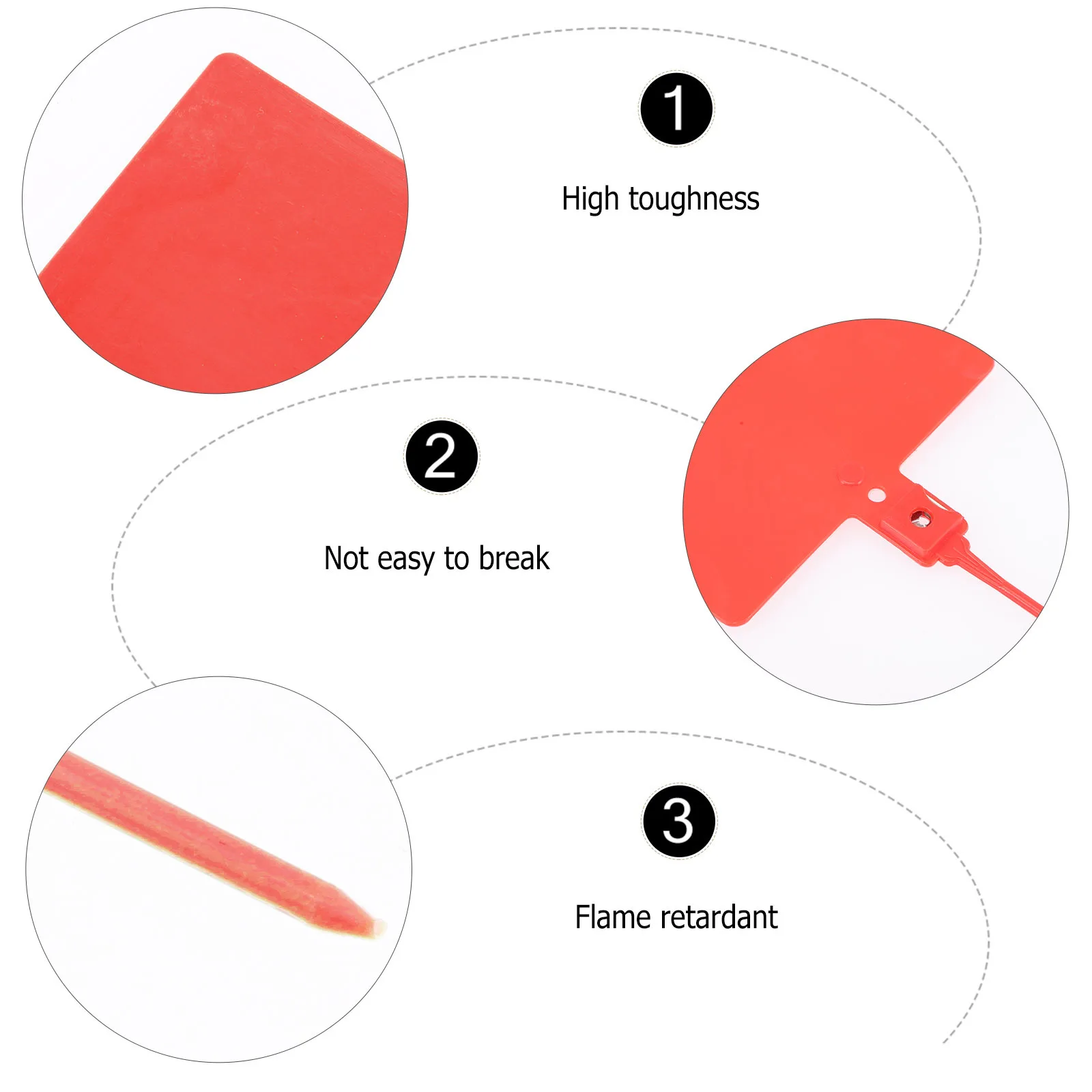 

100Pcs Parcel Sealing Tags Plastic Cable Ties with Labels for Wires Cables Zip Fasteners Identification Marker Security Locks