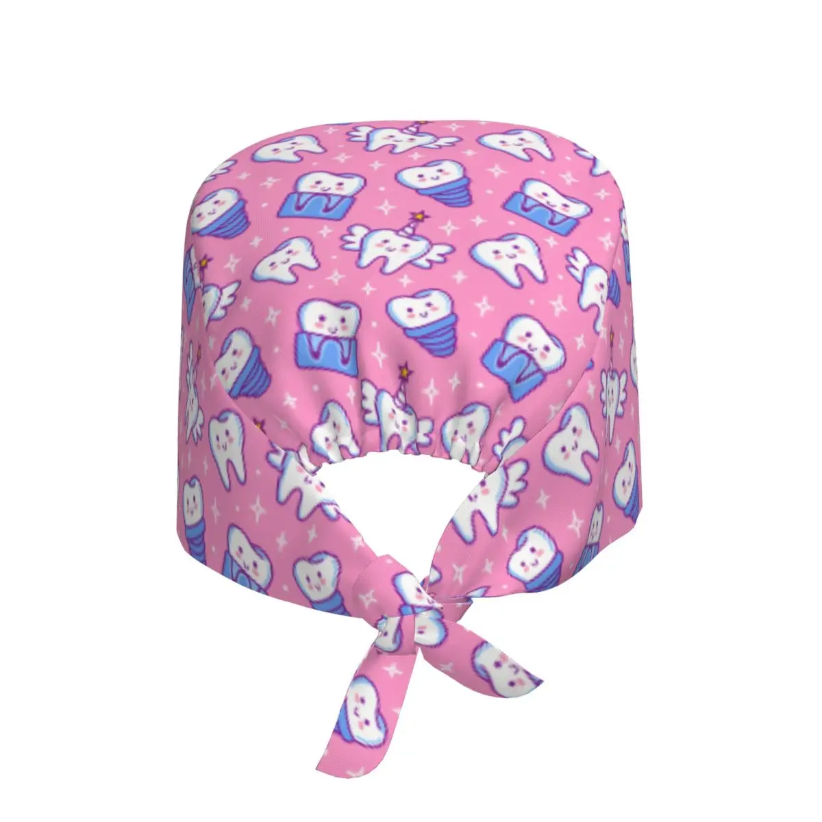 Cute Tooth Fairy Scrub Hat Surgical Scrub Caps Unisex Nursing Hair Hats Dentist Style Work Scrubs Hat for Hospital Pharmacy