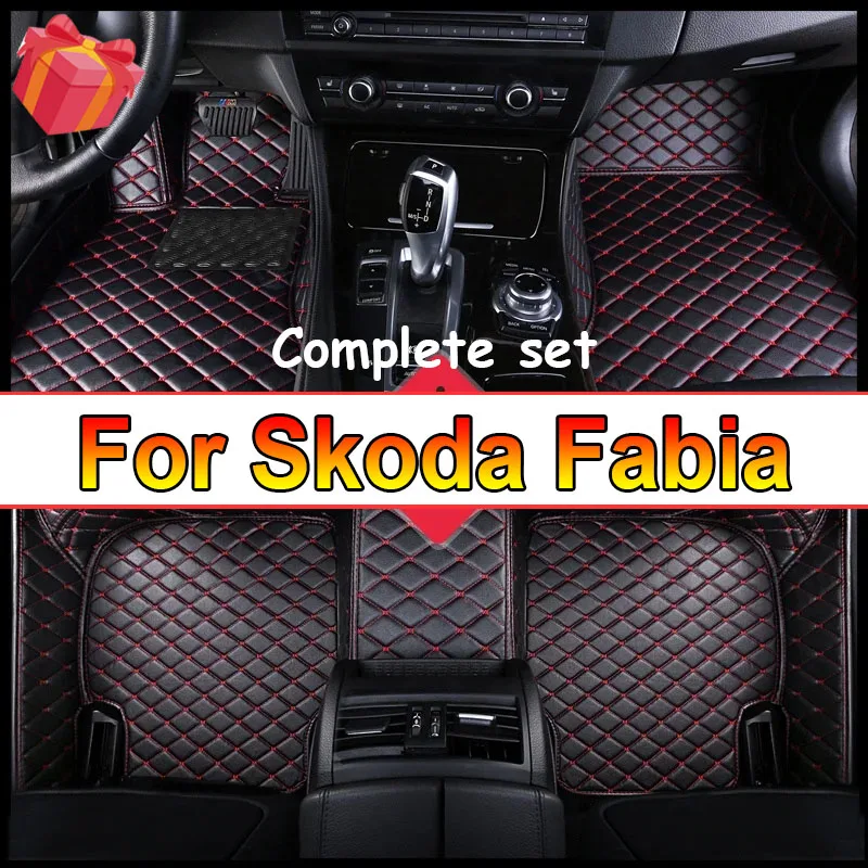 

Автомобильные коврики для Skoda Fabia 5J MG MK2 2007 ~ 2014, автомобильные коврики, кожаные напольные коврики, водонепроницаемые коврики, детали интерьера, автомобильные аксессуары