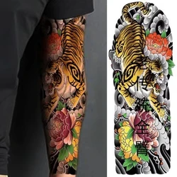 Japanese Traditional Temporary Tattoo Art Tiger Fake Tattoo Lasting Tatoo Sticker Arm Waterproof Stickers Tatuajes Temporales