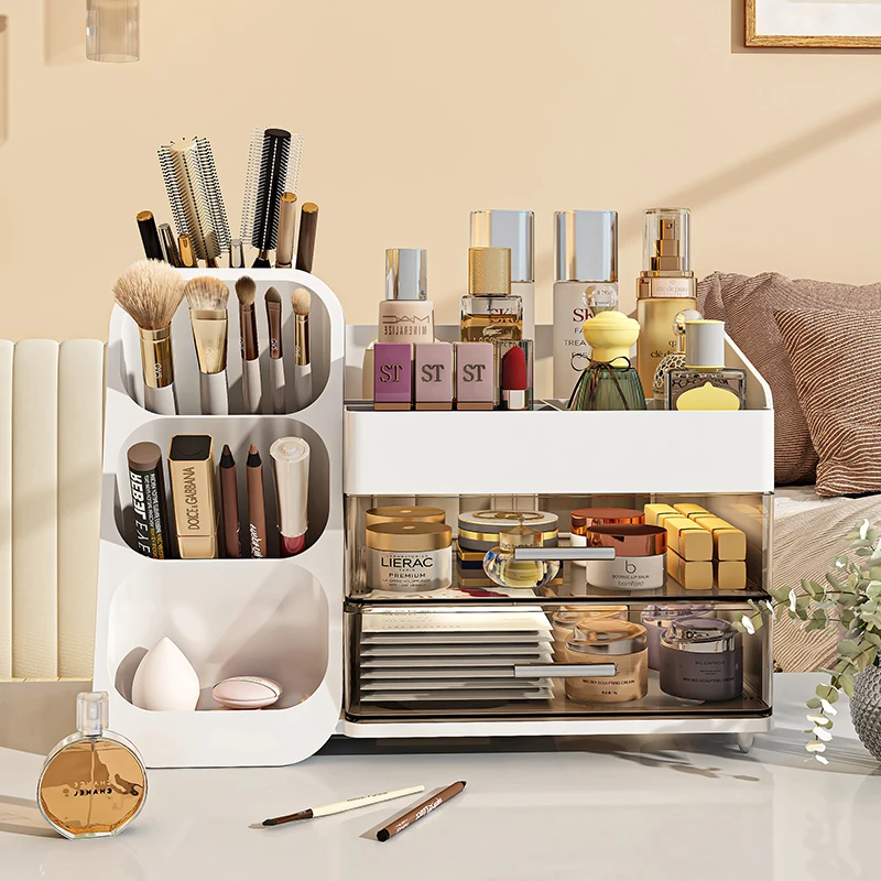 

Cosmetic Storage Box Eyebrow Pencil Storage Box Skincare Product Storage Box Large Capacity Cosmetic Storage Box With Drawers