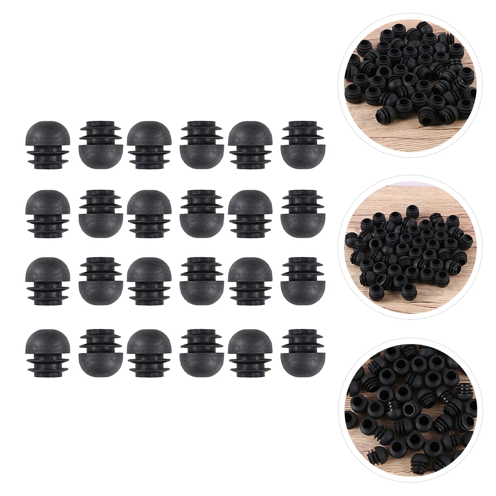 

50pcs Chair Pads Plastic Round Bung For Home Furniture Leg Round End Caps Insert Table Glide End Caps Tubing Plug Cap