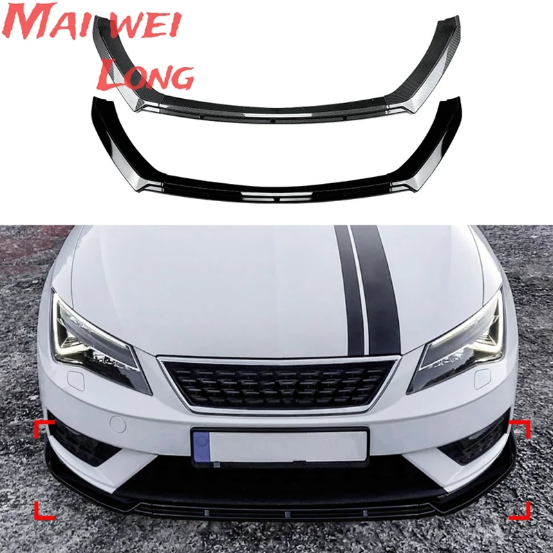 Amorticedor delantero de plástico para Seat Leon 3, lábio divisor, difusor, kit corporal, spoiler de ajuste, pá dianteira, acess