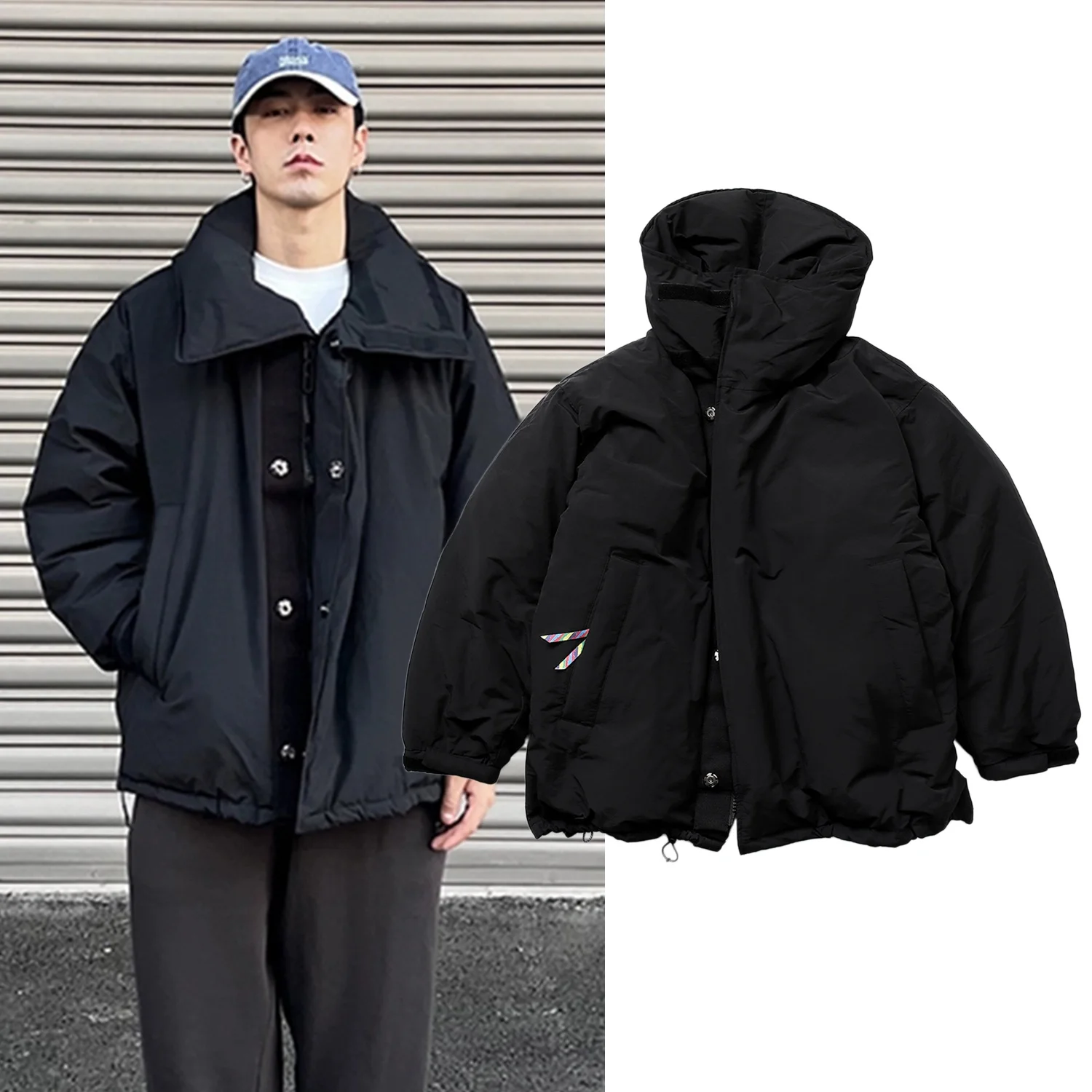 

Isn×Ydot Collaborative Thi Down Jaet Шарф Neline Полиэстер Нейлон Cosite Fiber Водонепроницаемая молодежная верхняя одежда Faion