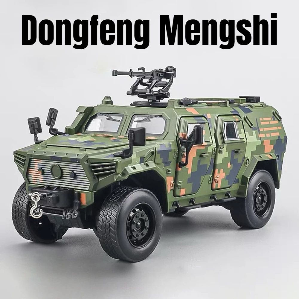 Grote Schaal 1:20 Dongfeng Mengshi Gepantserde Auto Model Speelgoed Geluid Licht Trek Terreinwagen Modellen Collectie Gift jongen