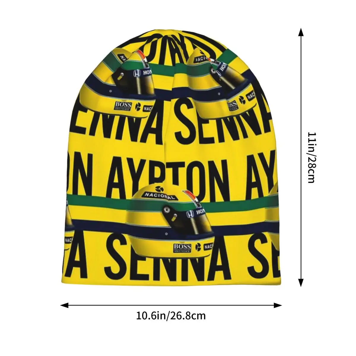 Ayrton Senna Racing Cars Warm Knitted Cap Fashion Bonnet Hat Autumn Winter Outdoor Beanies Hats for Men Women Adult