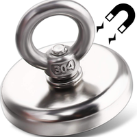 D16~D42mm Strong Magnets Hook with Countersunk Hole Eyebolt Heavy Duty Magnetic Hooks for Home Kitchen Workplace Fishing