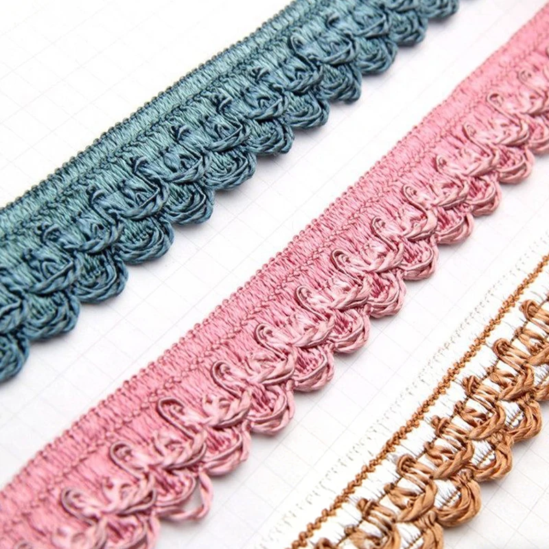 

16.5 Meter 2.5cm Braid Lace Trim Edge Curtain Sofa Clothes Decor Lace Ribbon Polyester Furniture Upholstery DIY Crafts