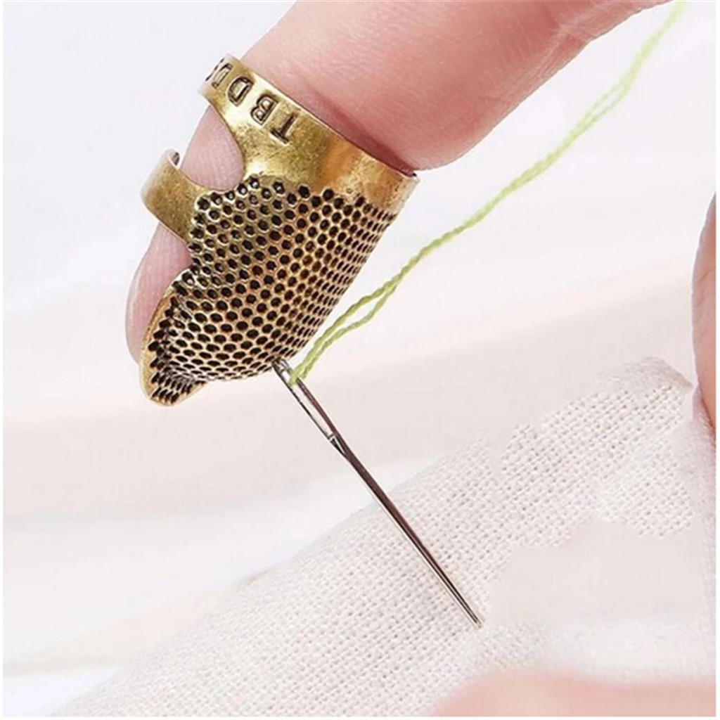 

5pcs Sewing Finger Protector Antique Ring Handmade Needle Thimble Needle Crafts Home DIY Sewing Tool Accessories